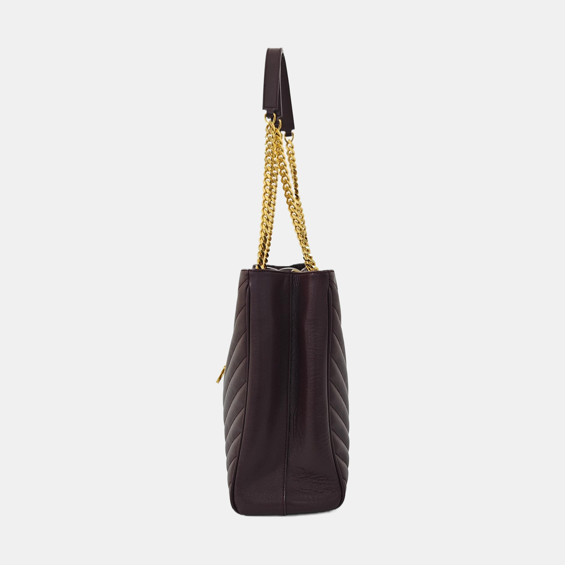 MONOGRAM Chevron Calfskin Red