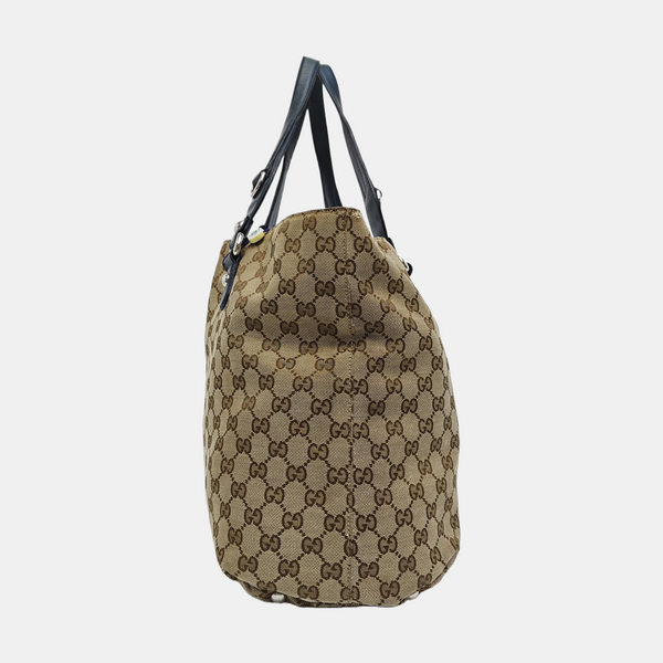 Monogram Canvas Tote Bag Beige