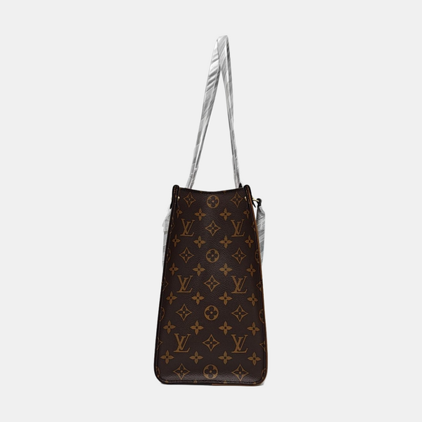 ONTHEGO MM Monogram Coated Canvas Brown