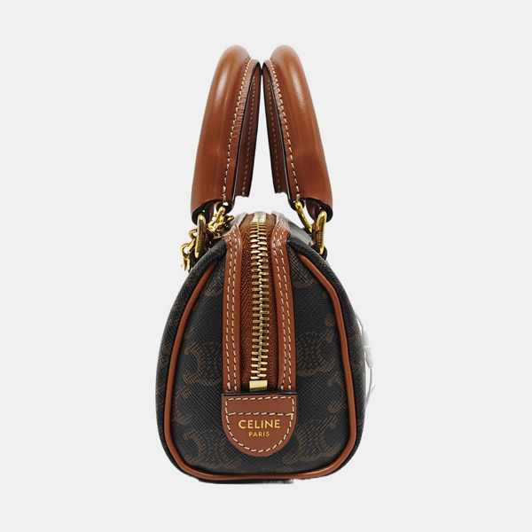 TRIOMPHE CANVAS Mini Coated Canvas Brown