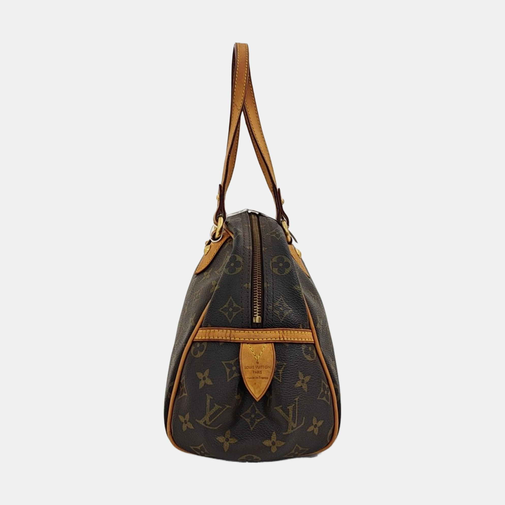MONTORGUEI PM Monogram Coated Canvas Brown