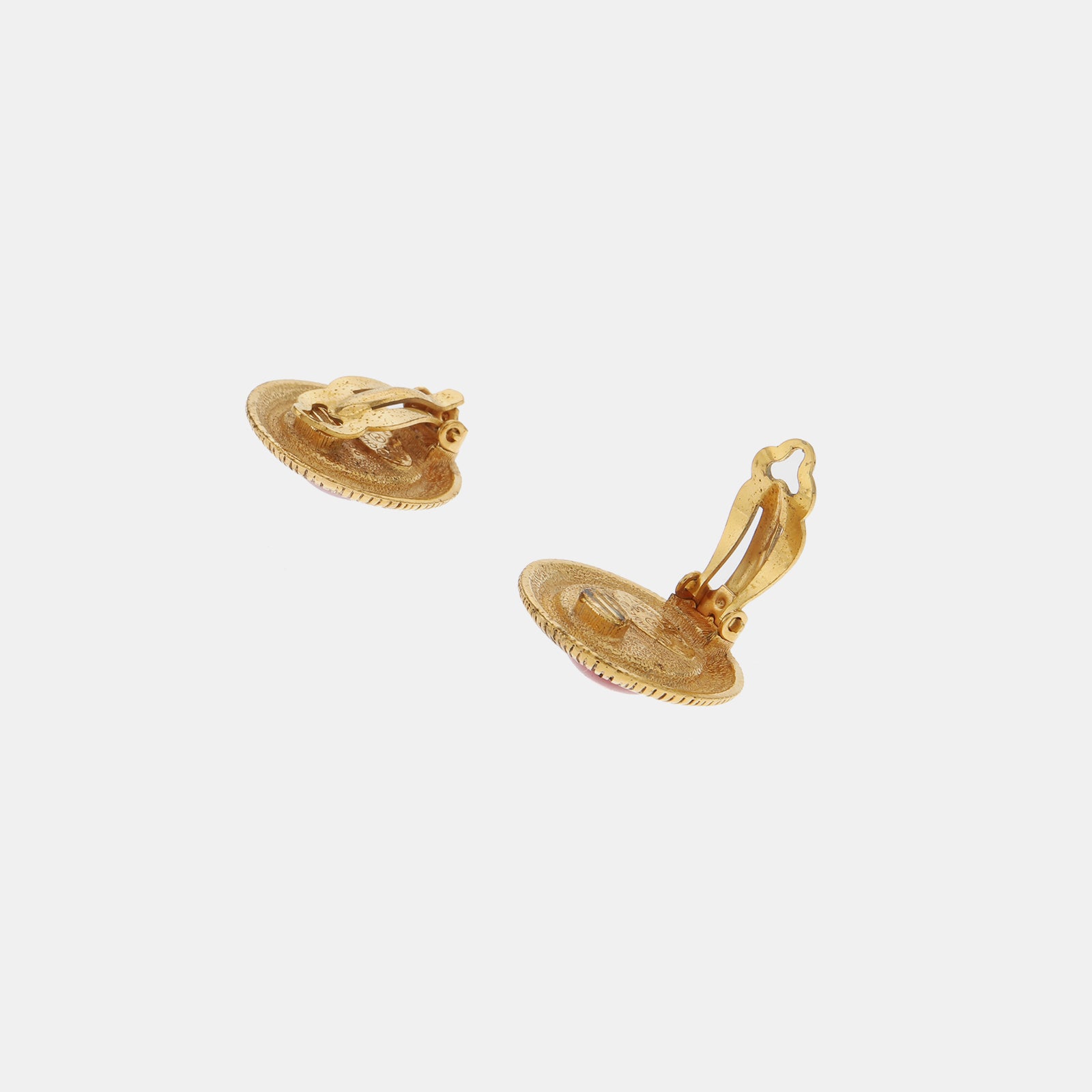 Metal Gold Clip On Earrings