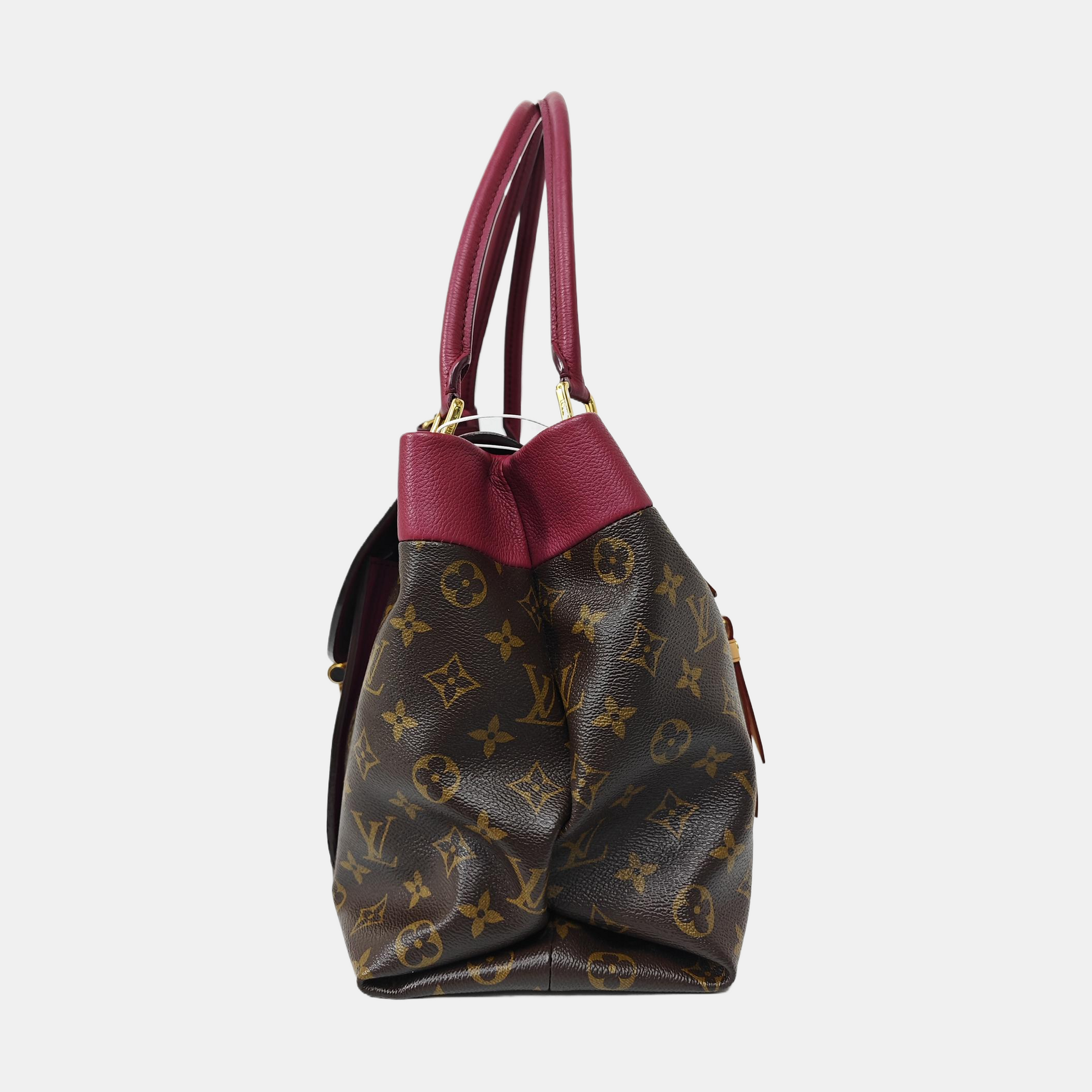 OLYMPE MM Monogram Coated Canvas Brown