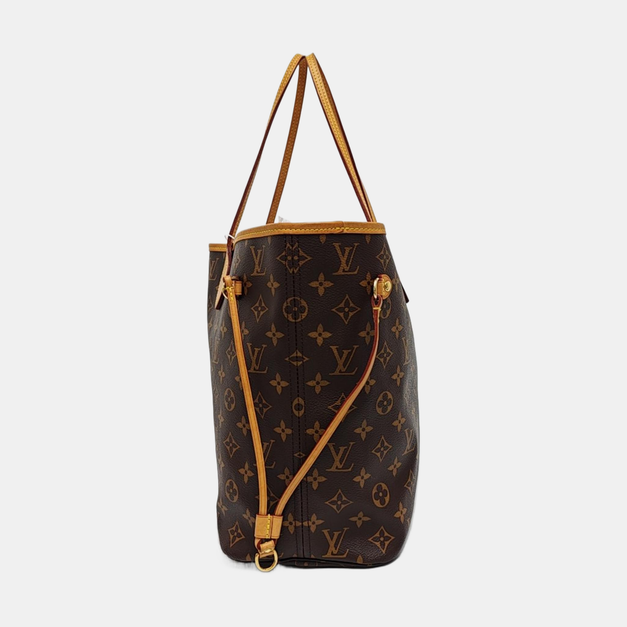 NEVERFULL MM Monogram Coated Canvas Brown