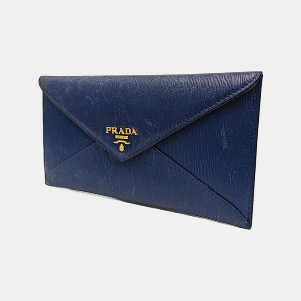 Envelope Wallet Calfskin Blue Wallet