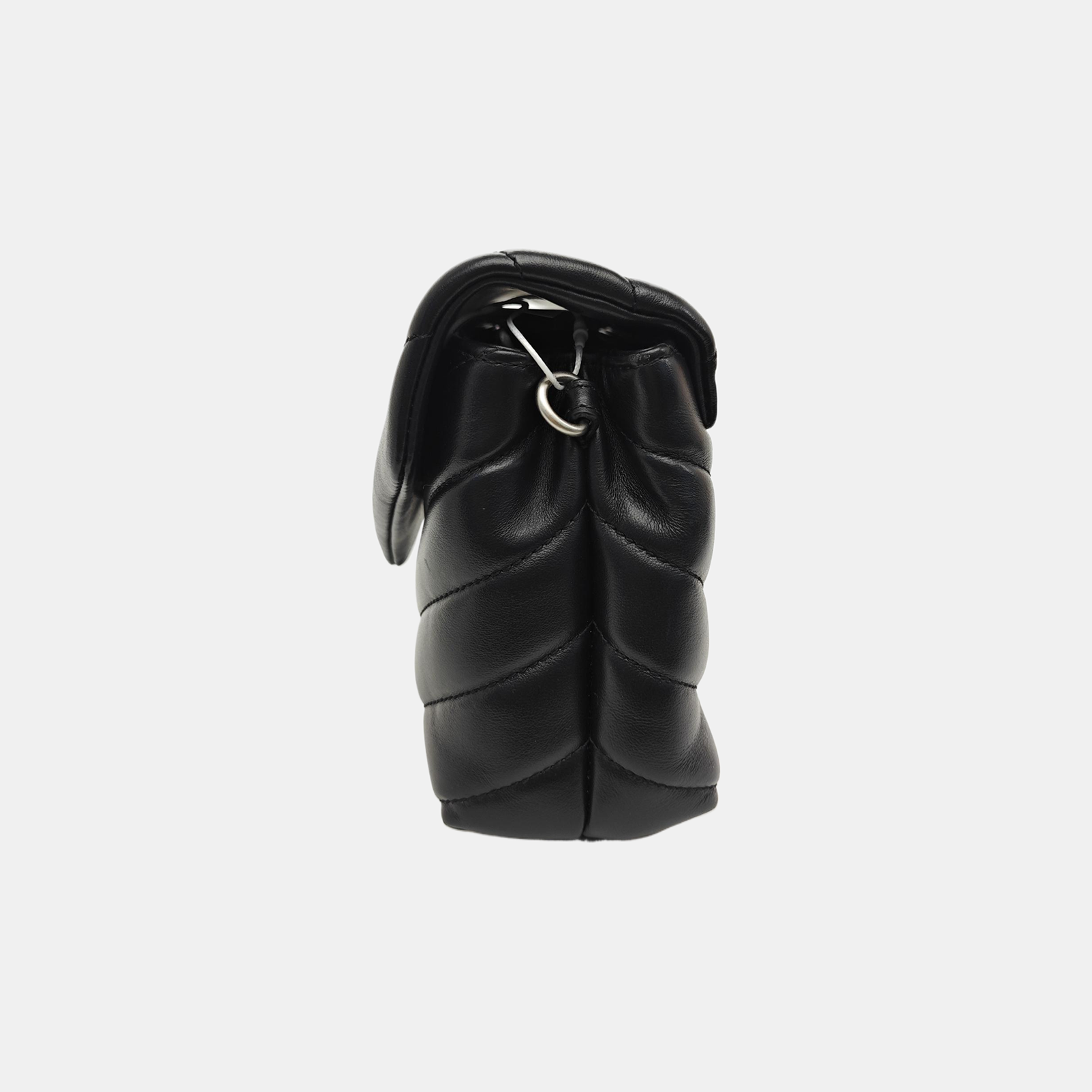 LOULOU Extra Small Chevron Calfskin Black