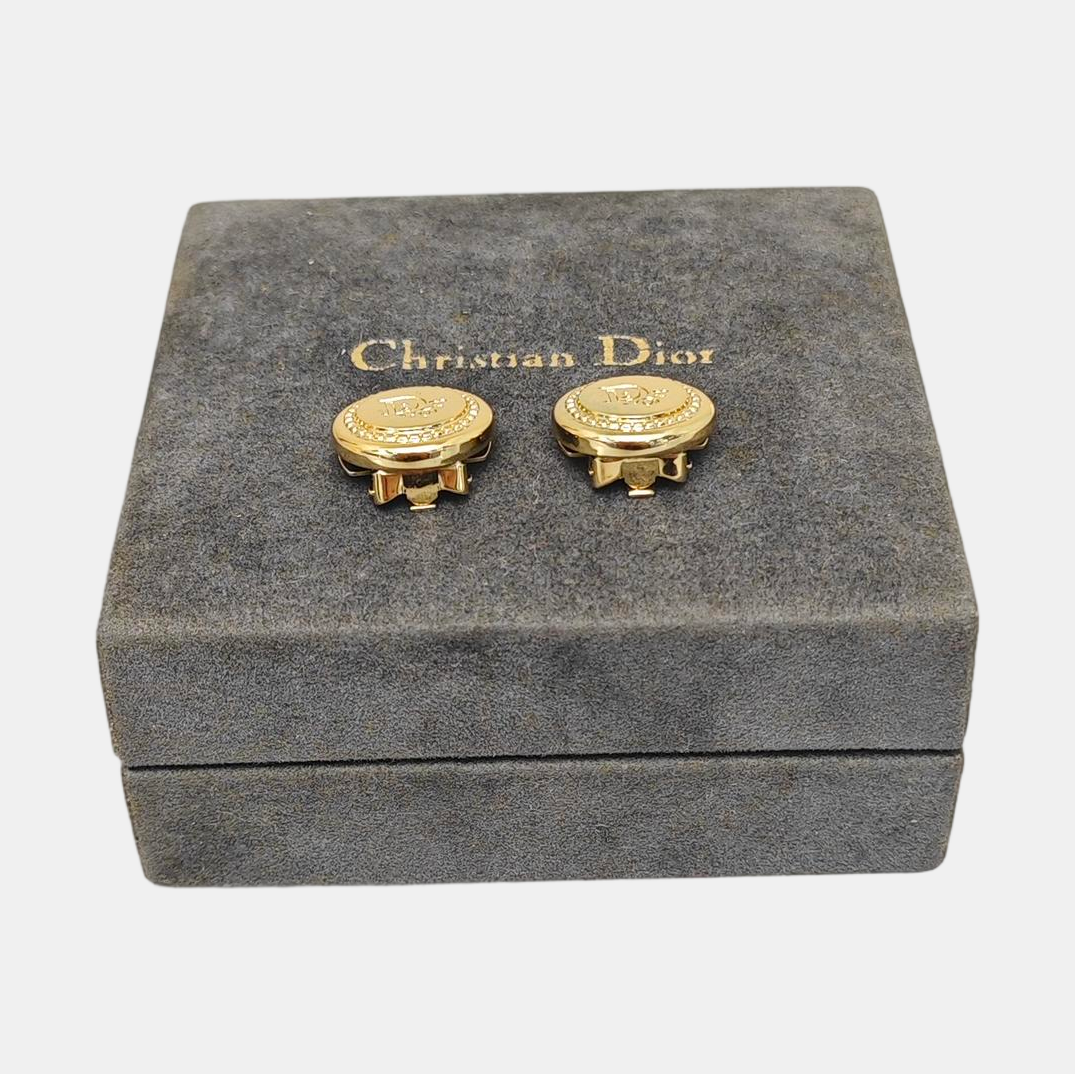 Dior Oblique Metal Gold Cufflink