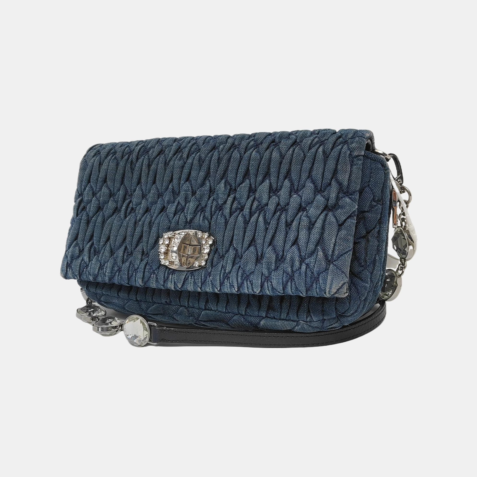 Crystal Quilted Denim Blue