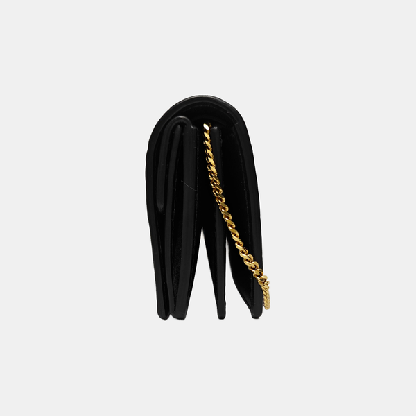 Bolso de Hombro de Piel de Becerro Negro