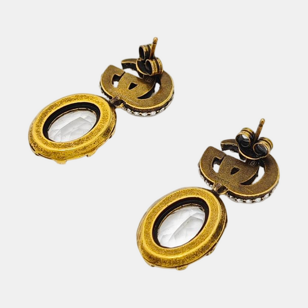 GG Running Metal Clear Earrings