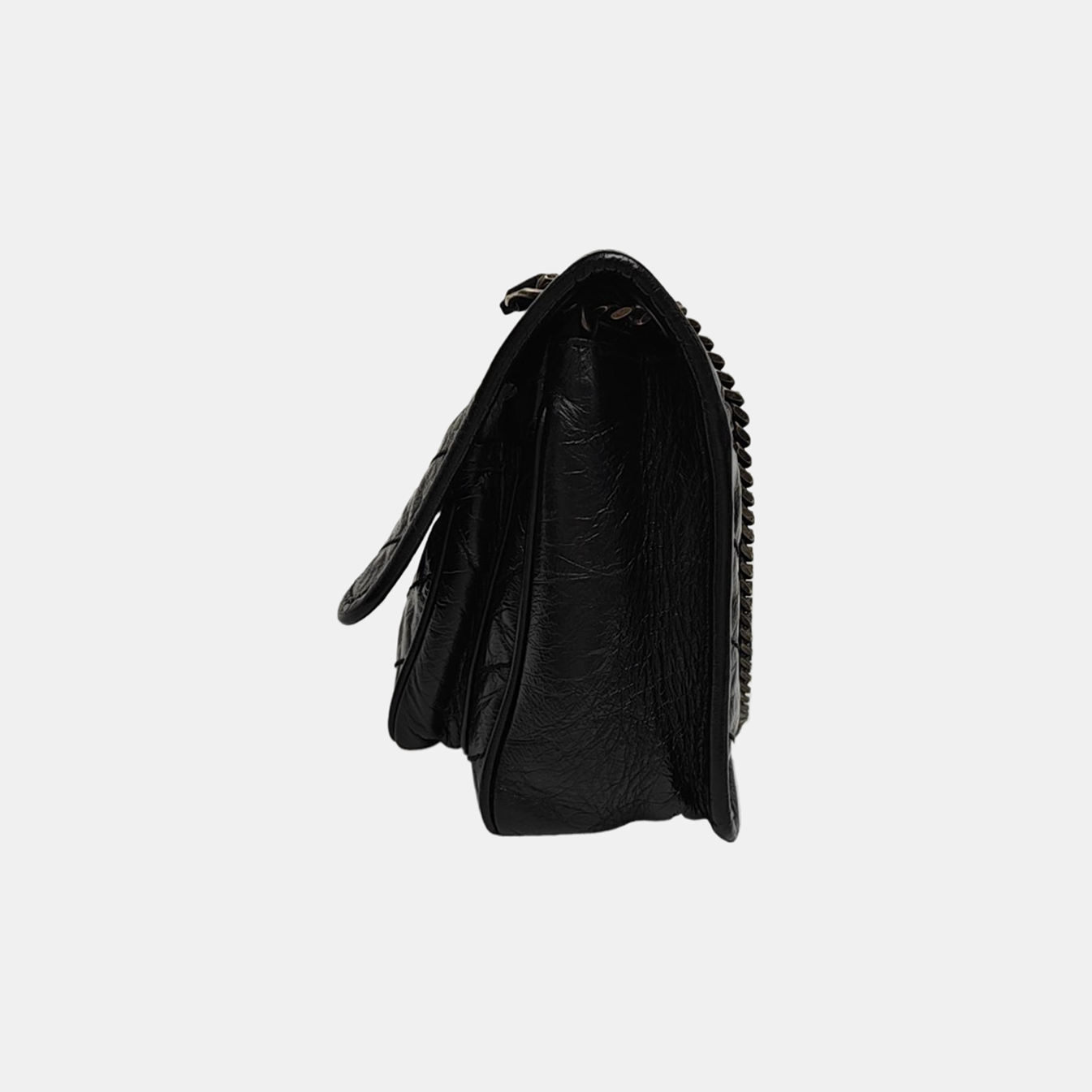 NIKI Small Chevron Calfskin Black