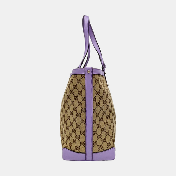 Monogram Canvas Tote Bag Brown