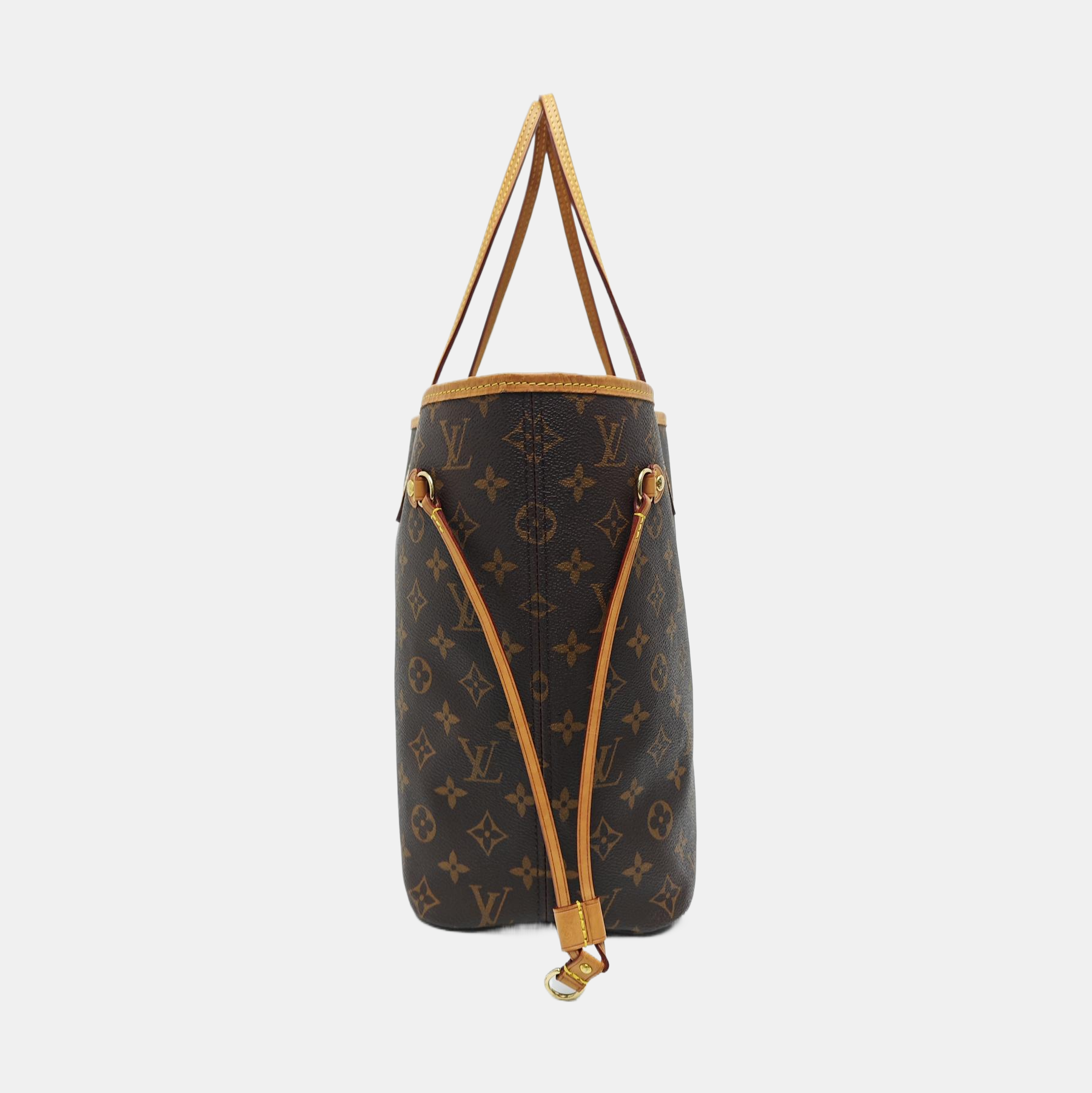 NEVERFULL MM Monogram Coated Canvas Brown