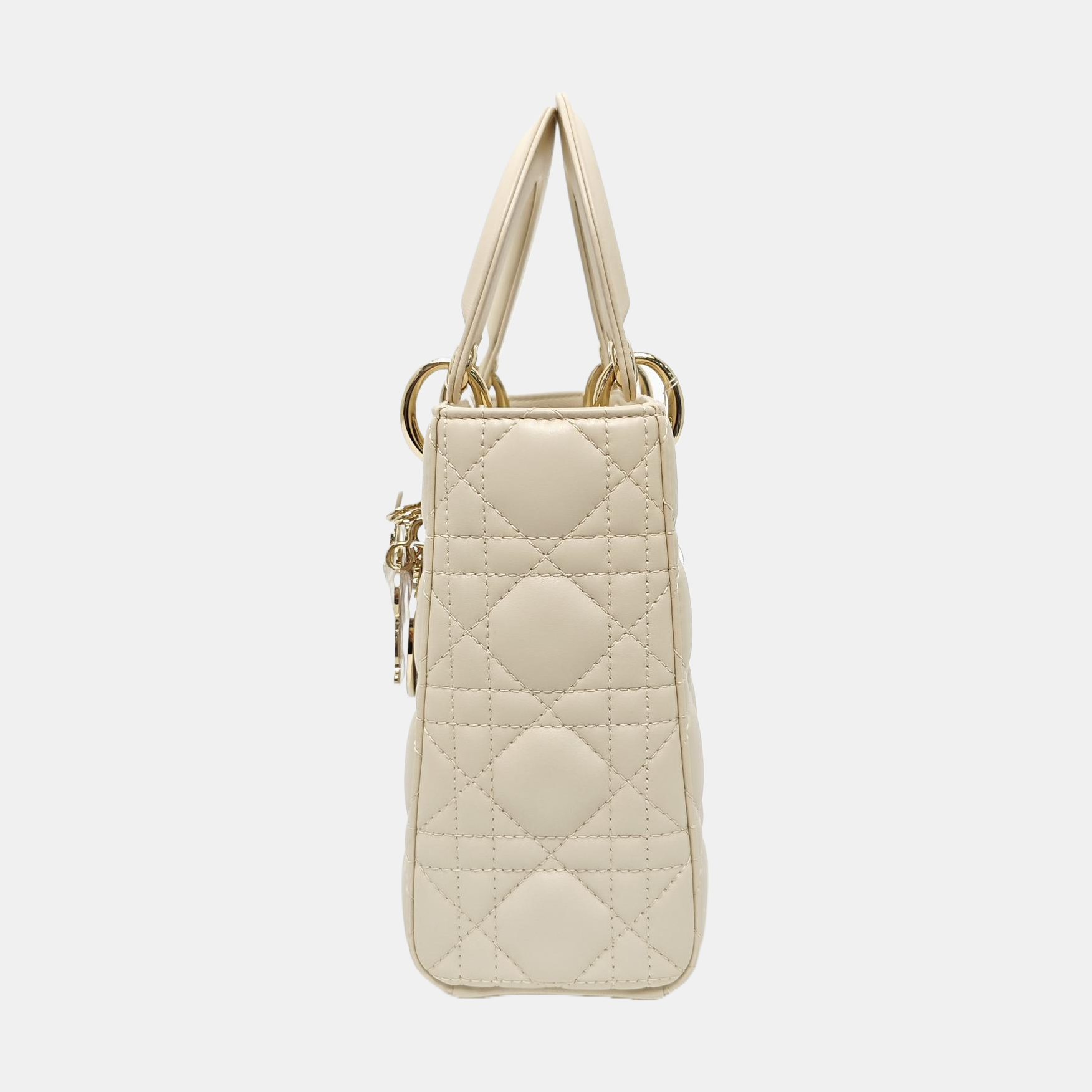 Lady Dior Small Cannage Lambskin White