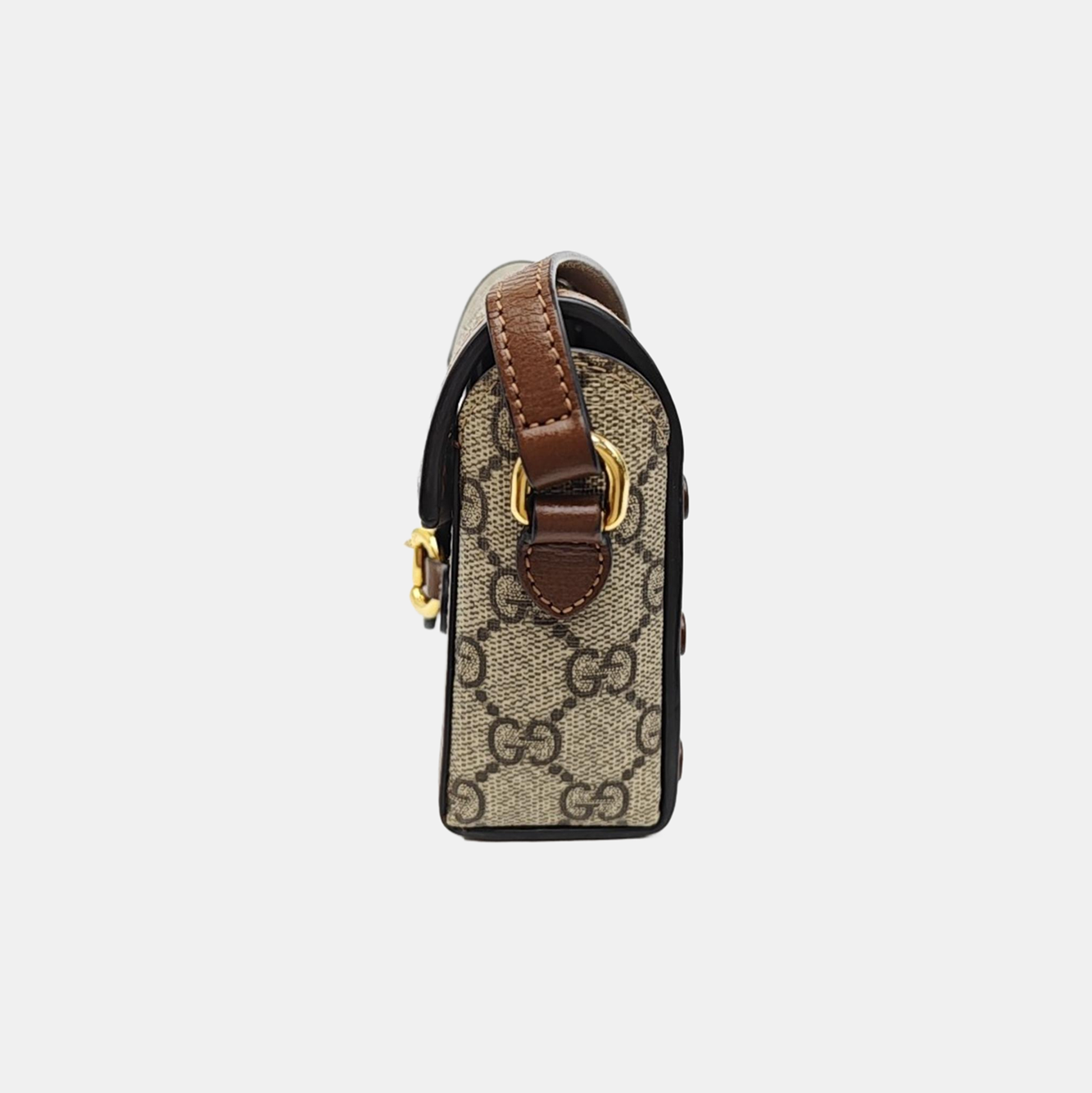 Horsebit 1955 Mini Monogram Coated Canvas Beige
