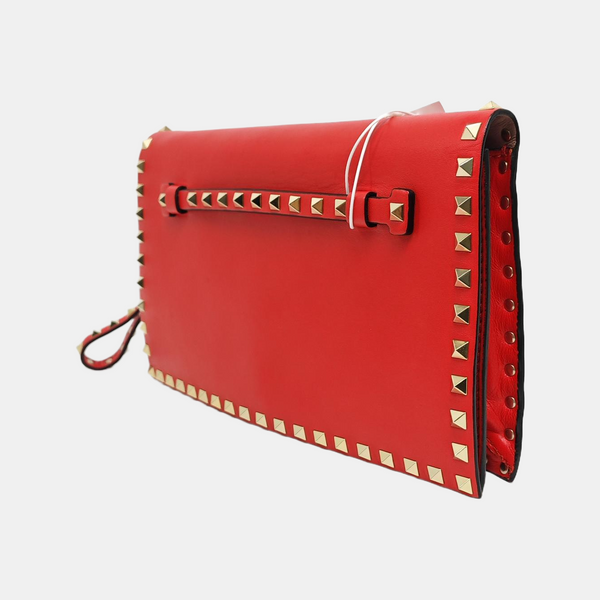 Authenticated pre-owned  Rockstud Lambskin Red - Clutch at Looply