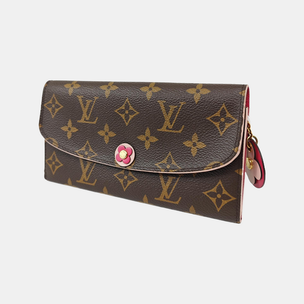 EMILIE Monogram Coated Canvas Brown Wallet