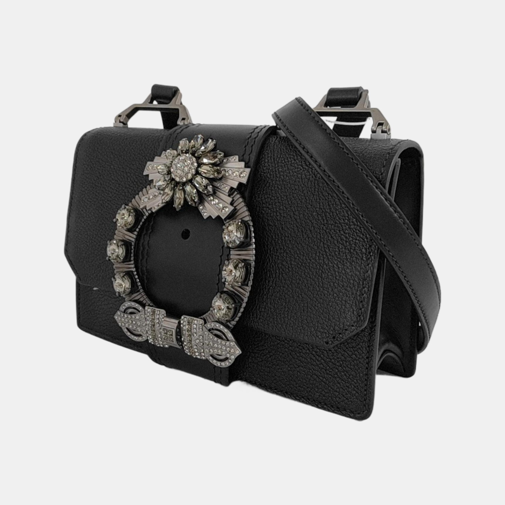 Miu Lady Calfskin Black