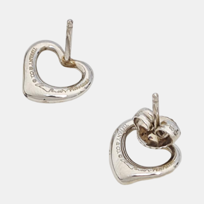 Elsa Peretti Platinum 950 Silver Stud Earrings