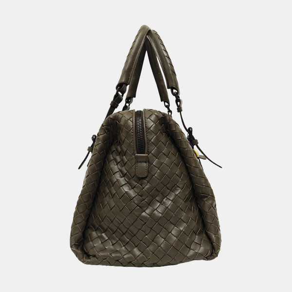Calfskin Top Handle Bag Gray