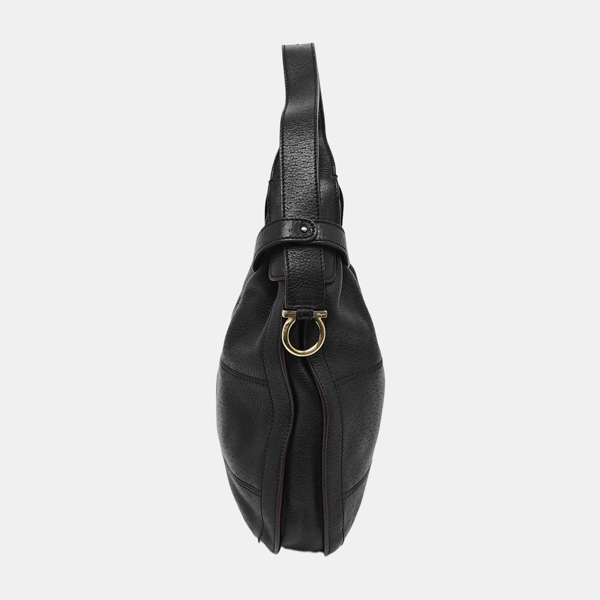 Calfskin Top Handle Bag Black