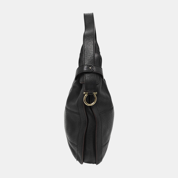 Calfskin Top Handle Bag Black