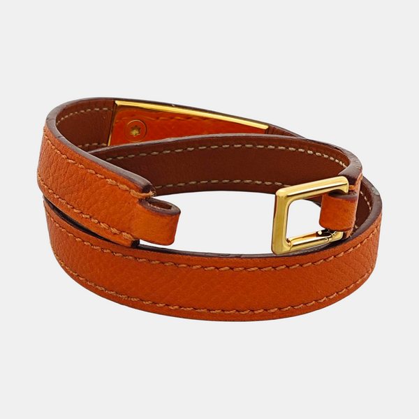 Brazalete Rivale de piel naranja