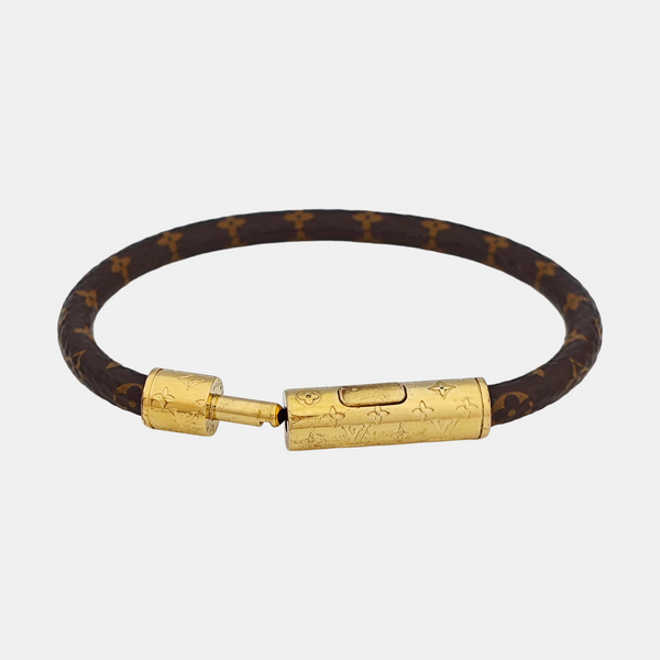 CONFIDENTIEL Coated Canvas Brown Bangle