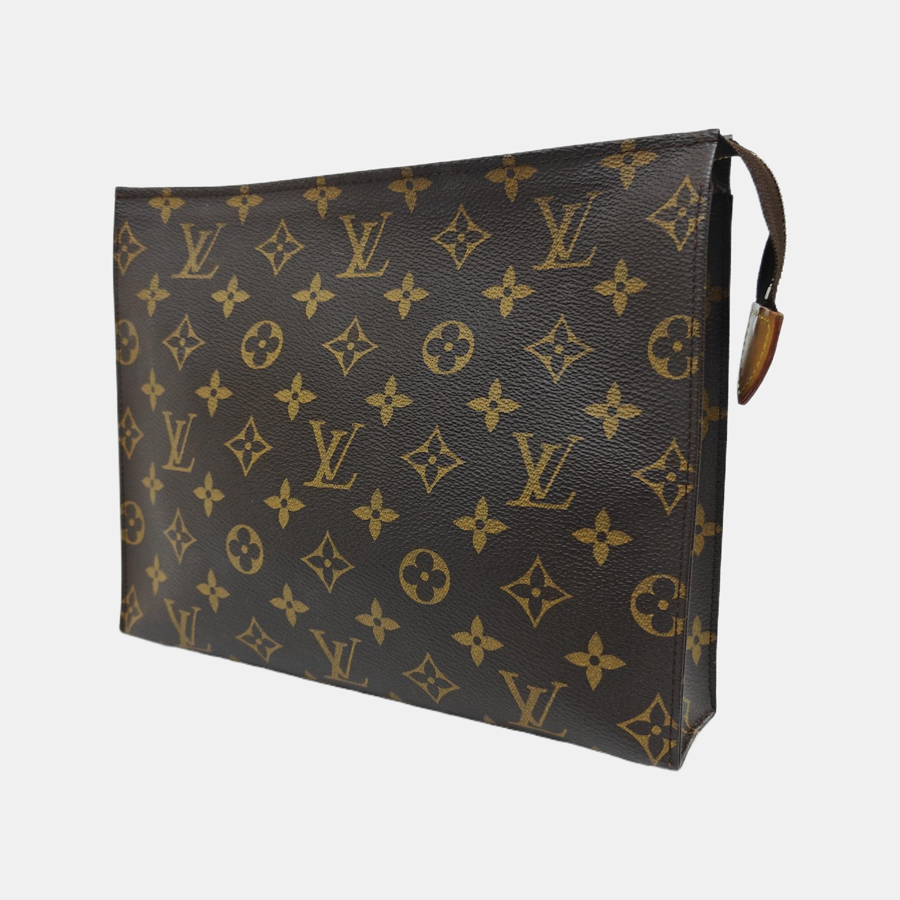 TOILET POCKET 26 Monogram Coated Canvas Brown