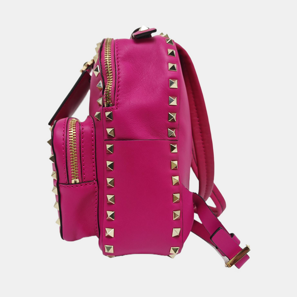 Rockstud Calfskin Red
