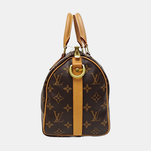 SPEEDY 25 Monogram Coated Canvas Brown