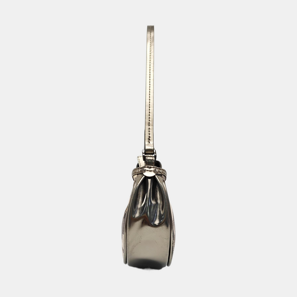 Coated Canvas Top Handle Bag Beige