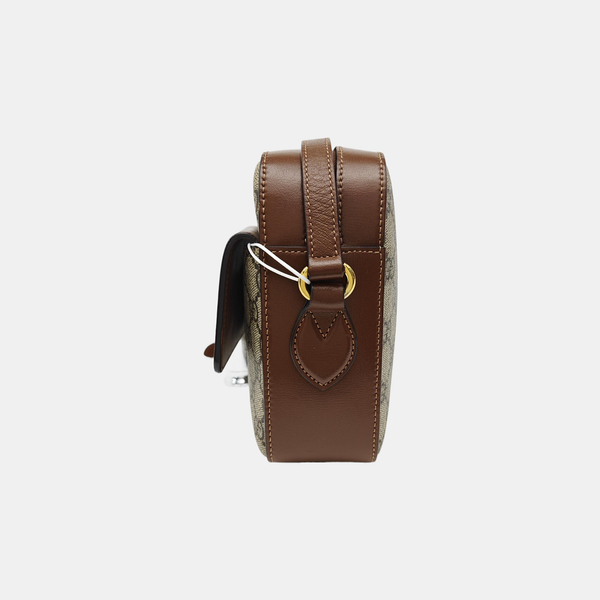 Horsebit 1955 Small Coated Canvas Beige