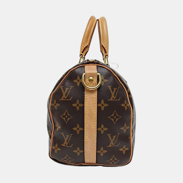 SPEEDY 25 Monogram Coated Canvas Brown