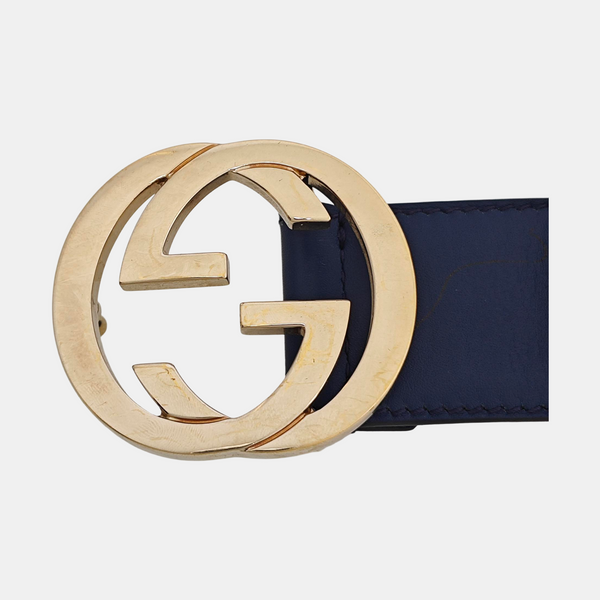 Leather Belt Blue