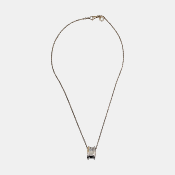 B.ZERO1 18k White Gold Silver Necklace