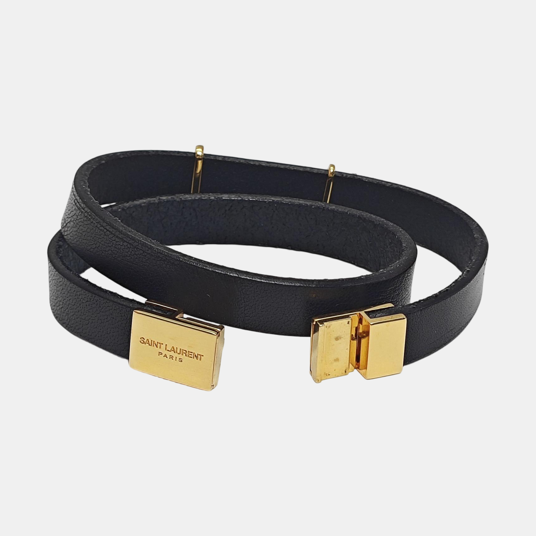Leather Black Bangle