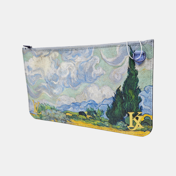 Coated Canvas Clutch Multicolor