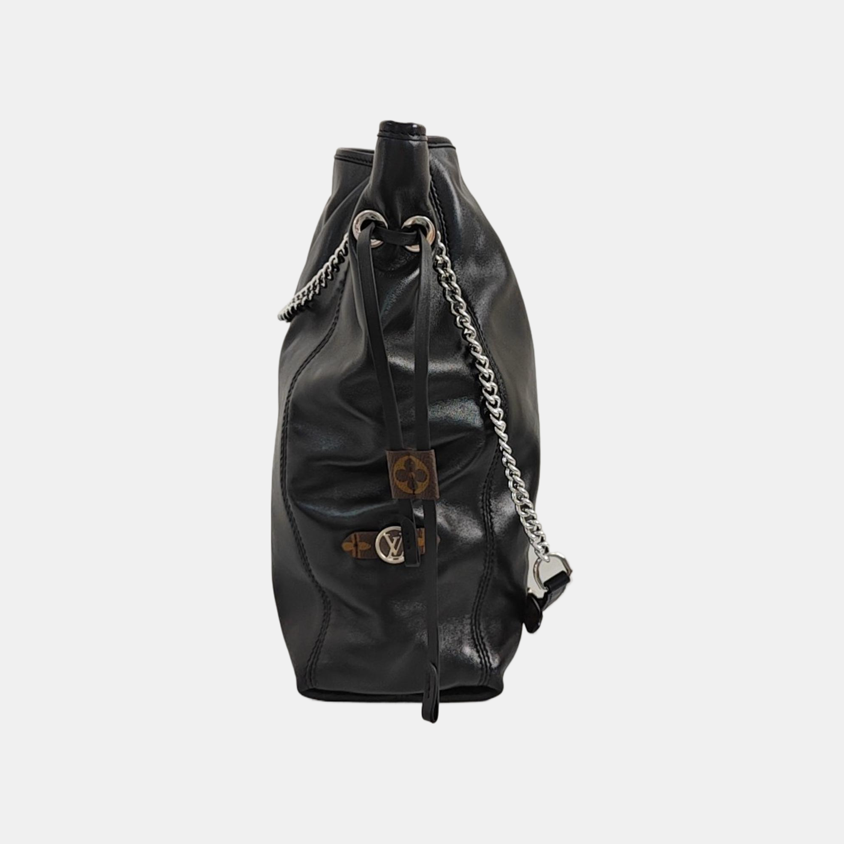 Lambskin Shoulder Bag MM Black