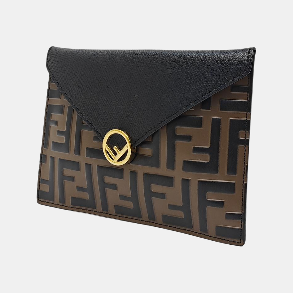 Calfskin Clutch Medium Brown