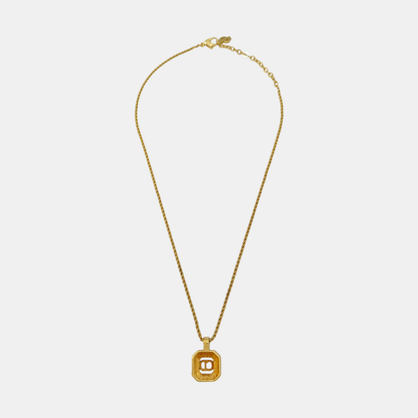 Twist Round Metal Gold Necklace