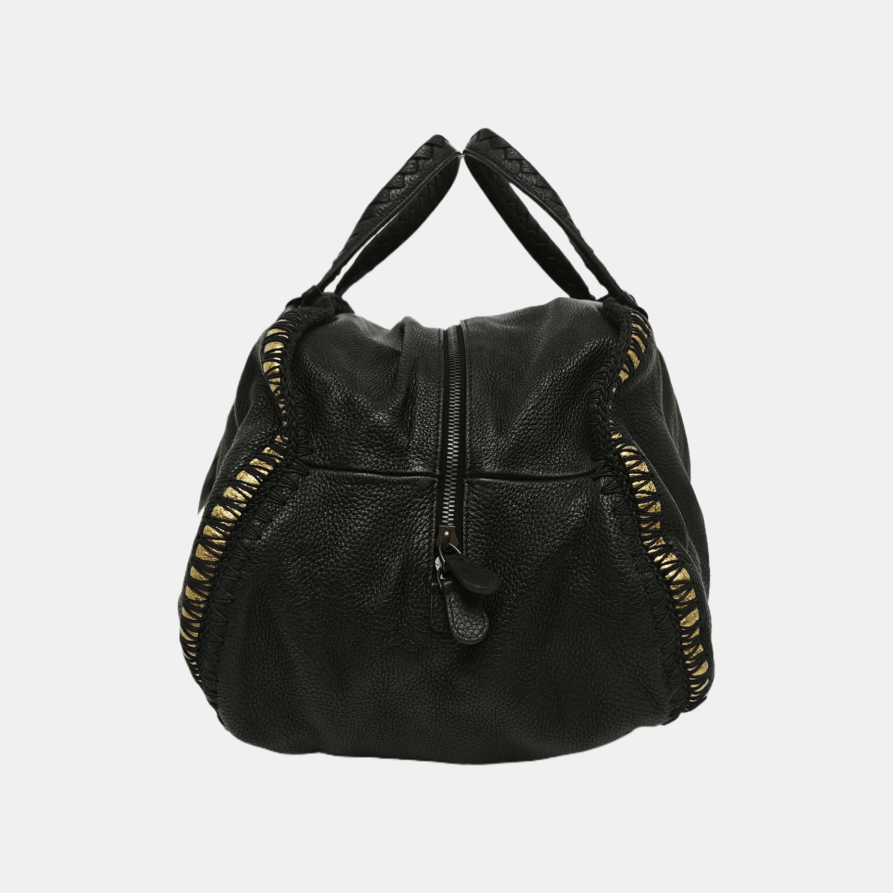 Calfskin Top Handle Bag Black