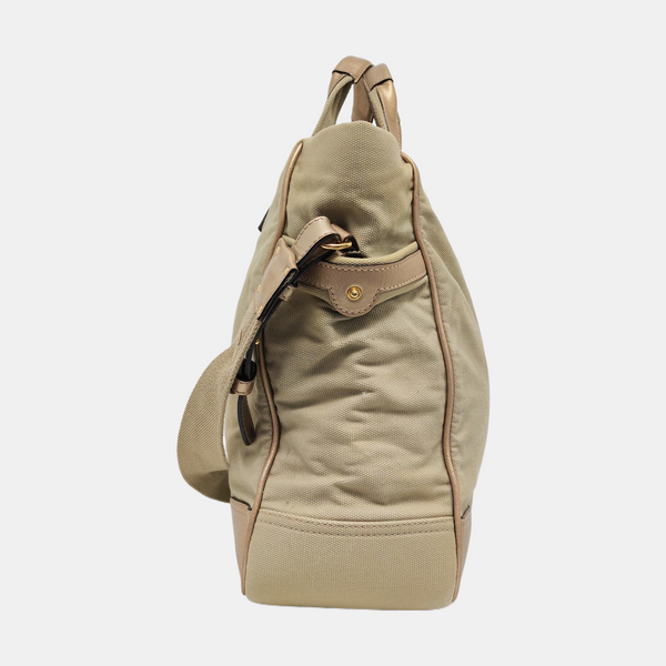 Canvas Shoulder Bag Beige