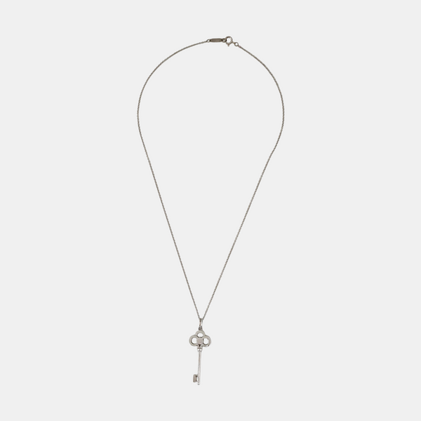 Tiffany Keys 18k White Gold Silver Necklace
