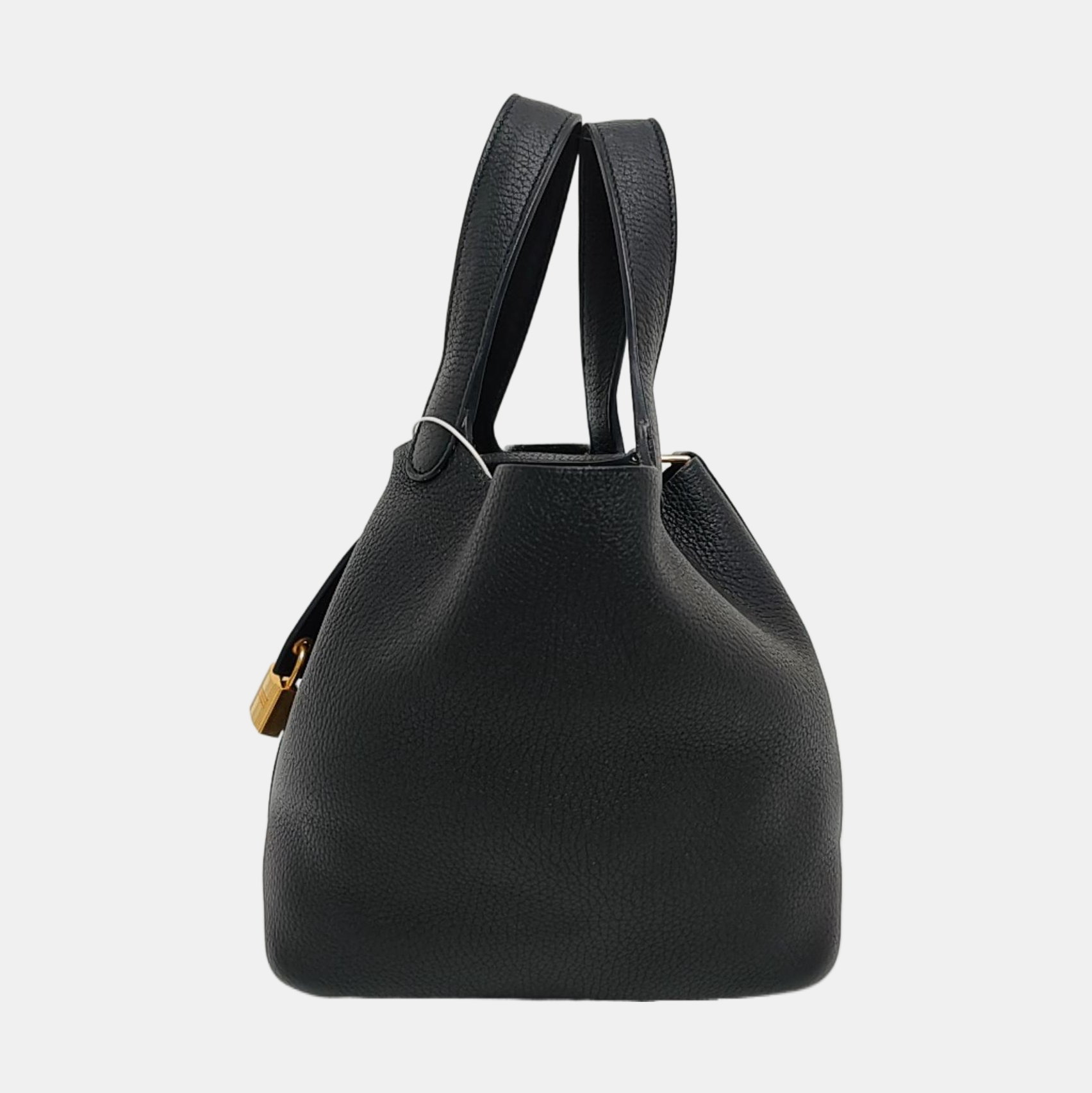 Authenticated pre-owned  Picotin Lock Clemence Black - Bucket Bag at Looply