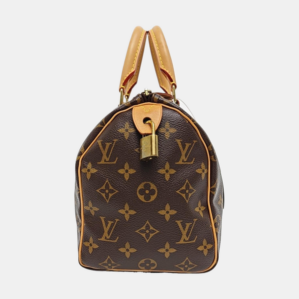 SPEEDY 25 Monogram Coated Canvas Brown