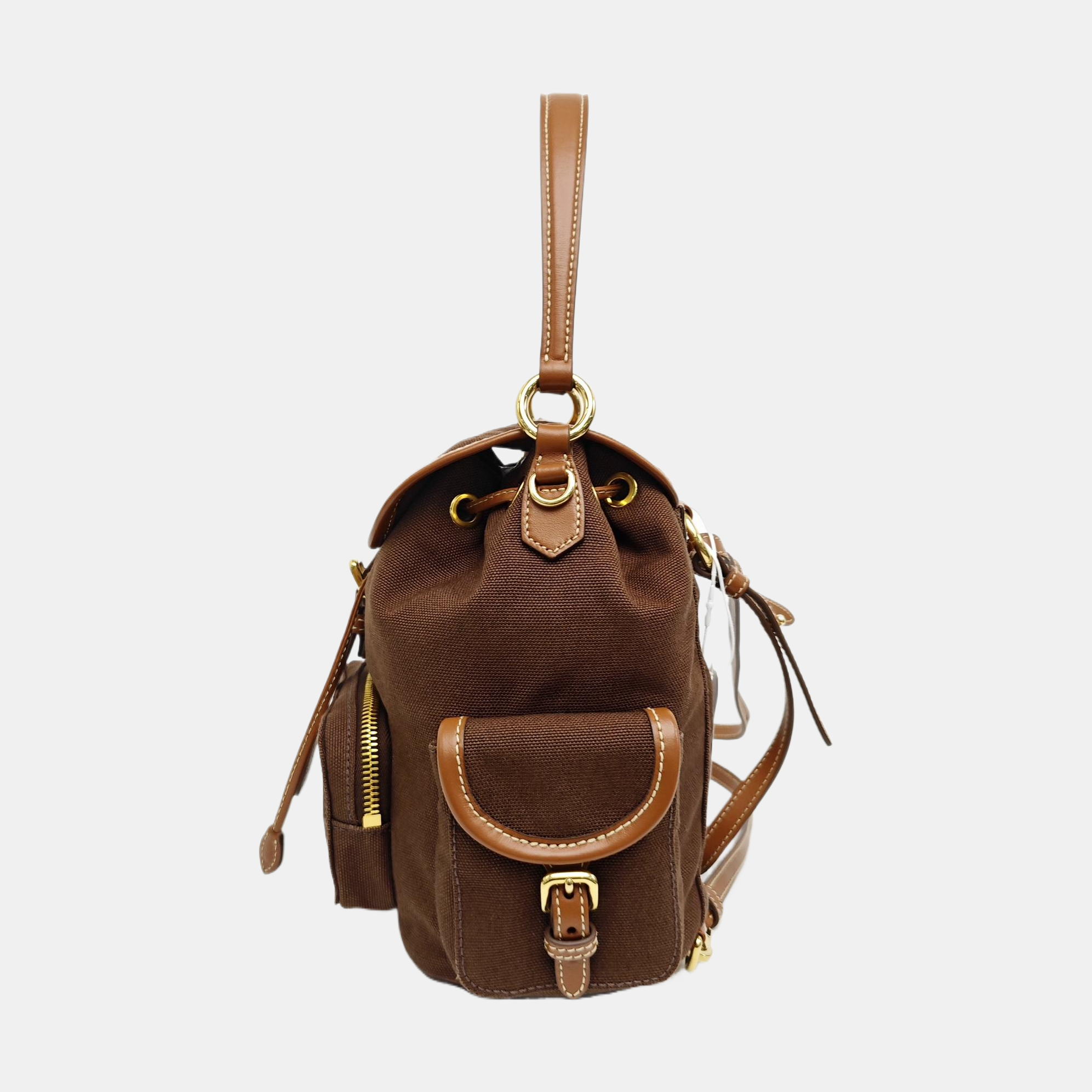 Fabric Backpack Brown