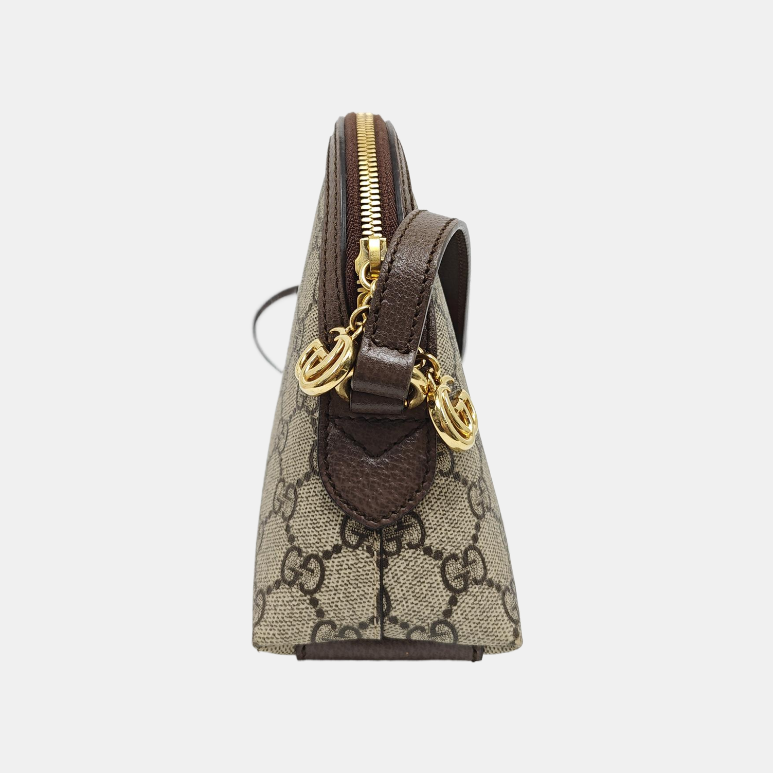 Ophidia Small Monogram Coated Canvas Beige