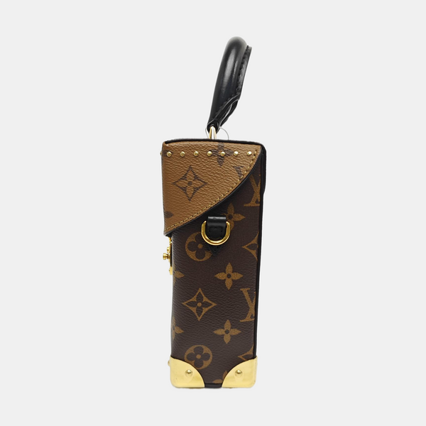 CAMERA BOX Monogram Coated Canvas Brown