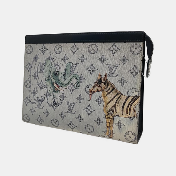 Pochette Voyag MM Monogram Coated Canvas Gray